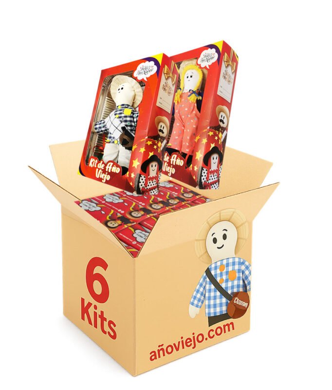 Pack de 6 muñecos de año viejo