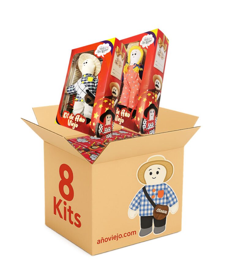 Pack de 8 kits muñecos de año viejo